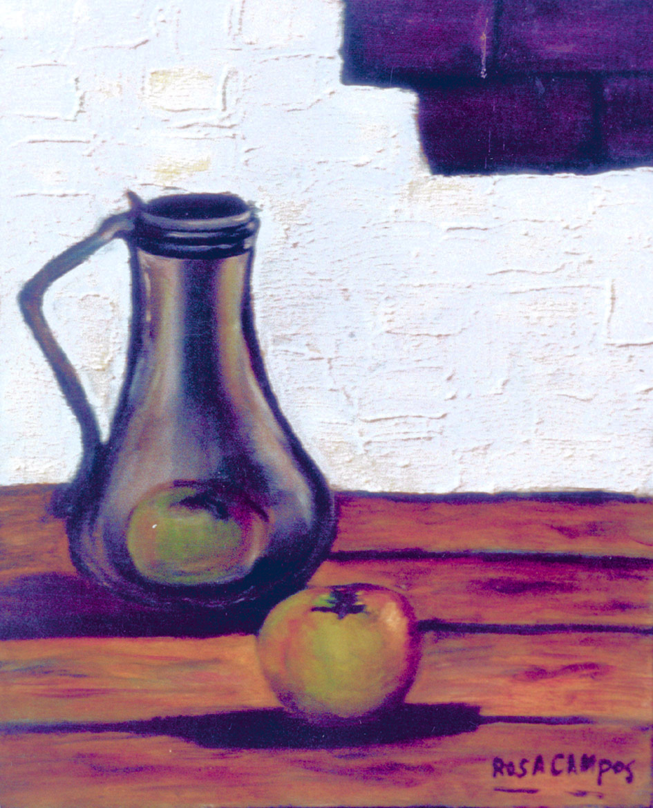Bodegón con manzana